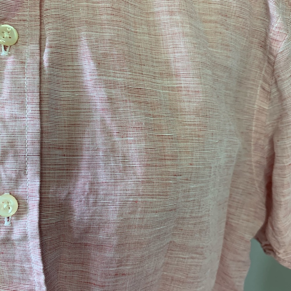 Men’s short sleeve button down linen shirt - Picture 3 of 7